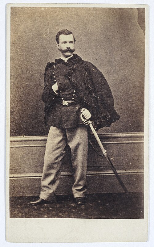 Marian Langiewicz, pod którego rozkazami walczył młody Walery Przyborowski, fotografia z 1863 r.